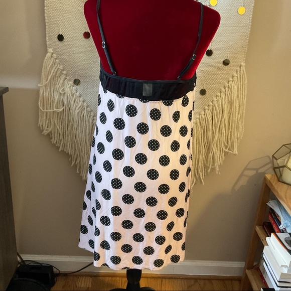 Studio Donatella Polka Dot Lace Nightgown Pink Black Size L - Picture 9 of 9